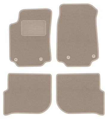 Productafbeelding van Velours automatten voor Audi 100 C3 1983-1991 (sedan/bestelwagen) – 4-delig, beige, op maat – Wielganizator LUX