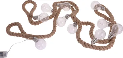 Produktbild von Glühbirnen Lichterkette warm weiß - 300 cm / 30 LED - Deko Party Beleuchtung Batterie betrieben