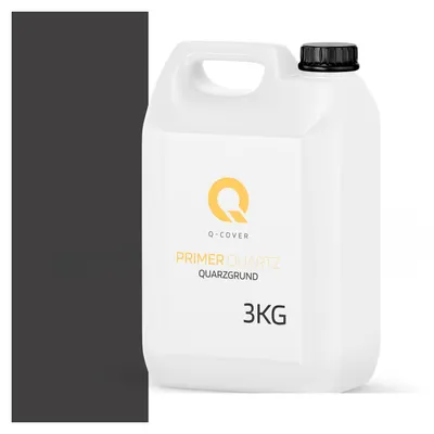 Produktbild von Quarzgrund für Silikonharz-Putz Schwarz F268 3 kg – Haftgrund für innen & außen, quarzhaltige Grundierung Q-COVER