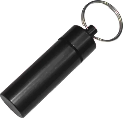 Produktbild von Tragbares, versiegeltes Glas mit Schlüsselanhänger, Schraubdeckel, Aluminiumlegierung, wasserdicht, flacher Boden, zum Aufhängen, Mini-Tabletten-Pillen-Aufbewahrungsflasche, Behälterhalter, Schlüsselanhänger