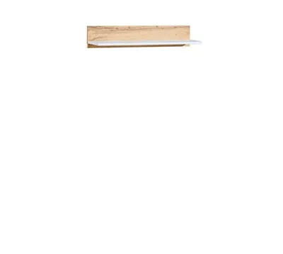 Produktbild von Wandregal ARTON I, Hängeregal mit offenen Fächern, Modernes Wandboard, Bücherregal für Wohnzimmer, Schlafzimmer und Büro, Eiche Wotan/Weiß
