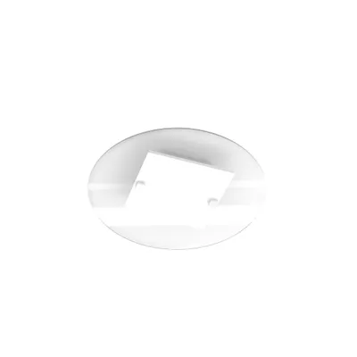 Image de Plafonnier Contemporain Rond Métal Blanc Verre 2 Lumières E27 D.40Cm