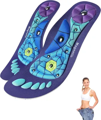 Produktbild von Orthopädische magnetische Akupressur Einlegesohlen, Größe M, zur Schmerzlinderung bei Plantarfasziitis