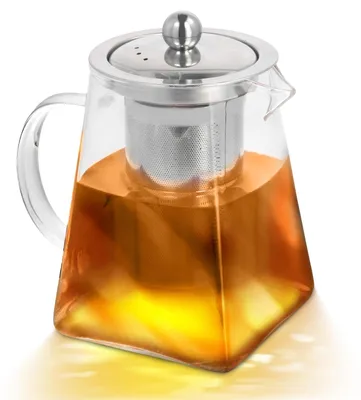 Image de Théière en verre avec infuseur amovible, 750 ml