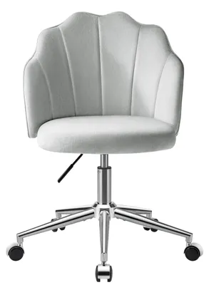 Produktbild von Frisiertischstuhl mit Rollen - Höhenverstellbarer Boucle-Stuhl für das Schlafzimmer