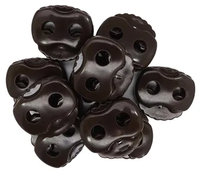 Produktbild von 10 Kordelstopper mit zwei Löchern 20x20mm, Durchzug 5mm - 35 Farben