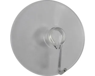 Zdjęcie produktu dla Spirella 10.10984, Wewnętrzna, Haczyk na ręczniki, Srebrny, Przezroczysty, PCW, Stal nierdzewna, Okrągły, 5,6 cm