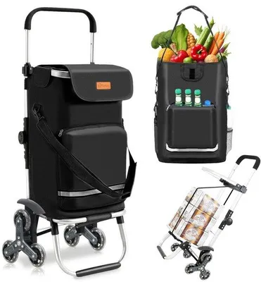 Productafbeelding van XXL Shopping Trolley met 3 Wielen en Koelcompartiment