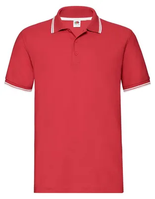 Produktbild von Herren-Poloshirt, Kurzarm - FOL TIPPED POLO - red/white - Größe S