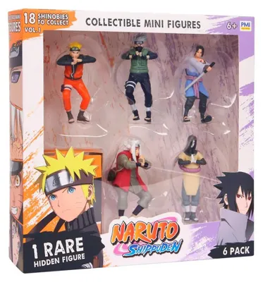 Image de Figurines Naruto Shippuden Lot de 6 avec figurine ninja secrète