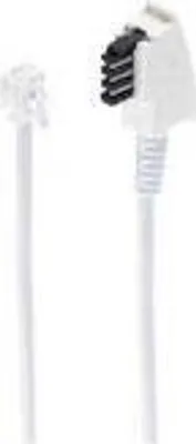 Image de shiverpeaks ®-BASIC-S -Câble de raccordement téléphonique-TAE F mâle sur Western mâle 6/4, Siemens, blanc, 3,0m (BS70043-W)