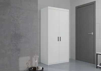 Produktbild von Zweitüriger Kleiderschrank ADELINA – Breite 90 cm, weiß