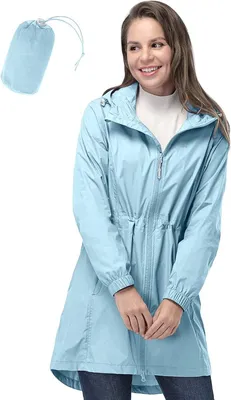 Dunne wasserdichte faltbare Damenregenjacke mit aus 100% Polyester, Hauptbild