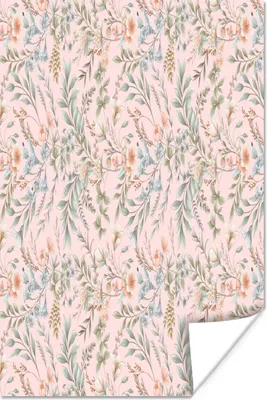 Produktbild von MuchoWow® Poster Blumen - Pastell - Collage 60x90 cm - Wanddekoration