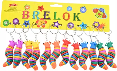 Produktbild von Gummischnecke Schlüsselanhänger Rucksackanhänger Set 12 Stück