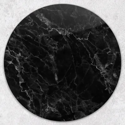 Produktbild von Glas-Herdabdeckplatten Glaskeramikkochfeld-Abdeckung Spritzschutz Glas Runden Schneidebrett fi40 cm - Schwarz Marmor
