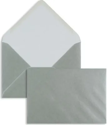 Produktbild von Briefumschläge 125x175mm (DIN B6) 100g/qm gummiert VE=100 Stück silber