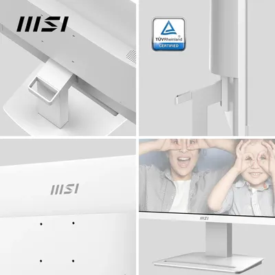 Zdjęcie produktu dla MSI Pro MP2412WDE, 60,5 cm (23.8"), 1920 x 1080 px, Full HD, LCD, Biały