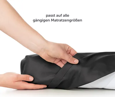 Produktbild von Blumtal Basic Betttuch 240x275 cm für Matratzen 160x200 cm - Bettlaken ohne Gummi - es Betttuch ohne Gummi Anthrazit