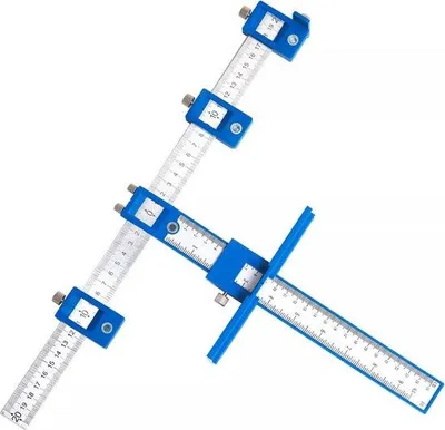 Produktbild von Blaue Bohrhilfe für Heimwerker, präzise Positionierung, längenverstellbar