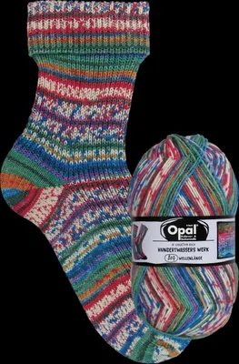 Produktbild von Opal Hundertwasser Edition 4,100g/425m 75% Schurwolle/25% Polyamid 4-fädige Pullover/Sockenwolle 807 Wellenlänge