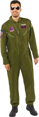 Produktbild von Top Gun™-Kostüm Kampfflieger für Erwachsene dunkelgrün M