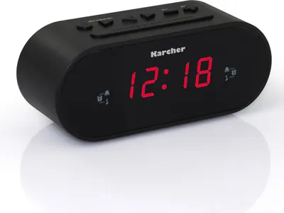 Produktbild von Karcher UR 1030 Uhrenradio (PLL-Radio, dimmbares Display, Dual-Alarm) schwarz