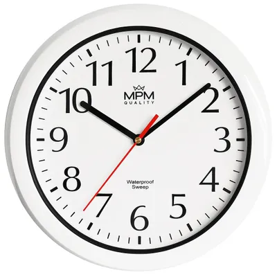 Zdjęcie produktu dla Zegar ścienny MPM, 2535.00 - biały, 30 cm