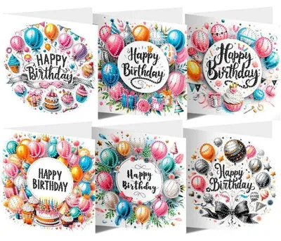Immagine prodotto di Set di biglietti di auguri con decorazioni in diamanti, tema fiori, con strass, ideale per la creazione di biglietti, perfetto per compleanni, Natale e festa della mamma