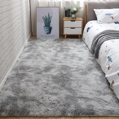 Produktbild von Grauer, moderner, superweicher Shaggy-Teppich - 160 x 120 cm