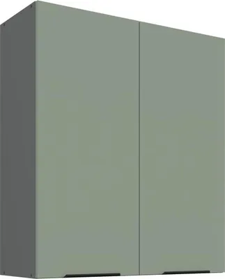 Image de Armoire murale haute LUNARA - largeur 80 cm, vert/anthracite