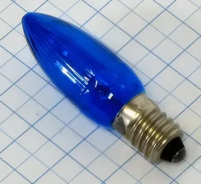 Immagine prodotto di Lampadina 14V 3W, attacco E10, colore blu