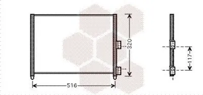 Produktbild von VAN WEZEL 17005303 Kondensator Klimaanlage Klimakondensator für FIAT PUNTO (188)