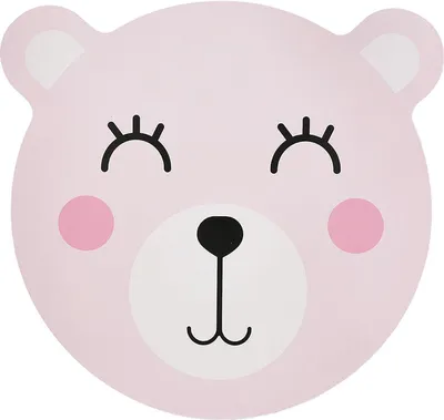 Immagine prodotto di ZELLER Tappetino per bambini con orsetto, rosa, diametro 36,5 cm