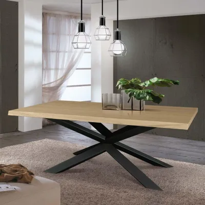 Immagine prodotto di Tavolo Taranta con piano in legno e struttura acciaio