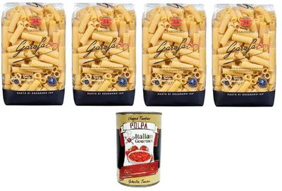 Produktbild von Garofalo Elicoidali N°34 Nudeln aus Hartweizengrieß Gragnano IGP 4x500gr+ Italian Gourmet polpa 400g