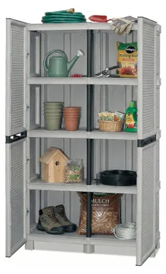 Produktbild von Dbeghett Outdoor-Garderobe, Mehrzweckschrank, Wäscheschrank, Outdoor-Schrank, 100 %  Italy, Hellgrau, 100 x 39 x 172 cm