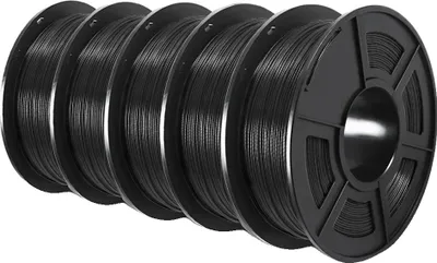 Immagine prodotto di filamento 3D, 1,75 mm, ecologico, 1 kg, PETG nero