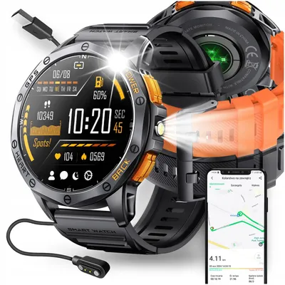 Produktbild von Herren-Smartwatch GPS 10 Tage, AMOLED, 175 Modi, wasserdicht, polnisches Menü