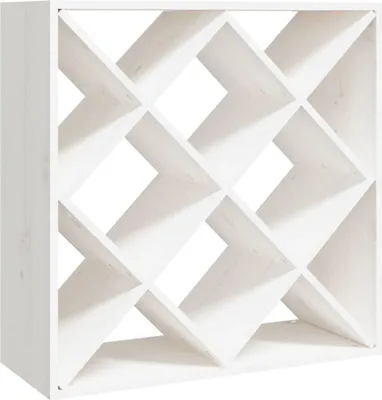 Produktbild von vidaXL Weinregal Weiß 62x25x62 cm Massivholz Kiefer