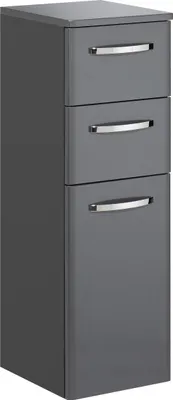 Image de Unterschrank >Quickset 327< (BxHxT: 30x90,5x33 cm) in Anthrazit Hochglanz