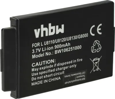 Produktbild von vhbw Akku kompatibel mit LG U8380, U8550 Handy Smartphone Telefon (900 mAh, 3,7 V, Li-Ion)