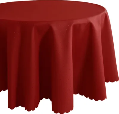 Immagine prodotto di Tovaglia Ø 150 cm in rosso scuro per tavolo da pranzo e cucina