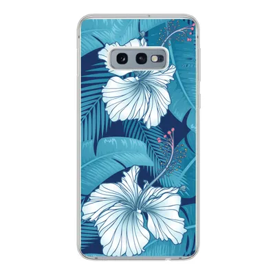 Produktbild von MuchoWow® Handyhülle Schutzhülle Hülle für Samsung Galaxy S10e Tropisch - Blumen - Blau Silikon Softcase Handy Hülle - Handy