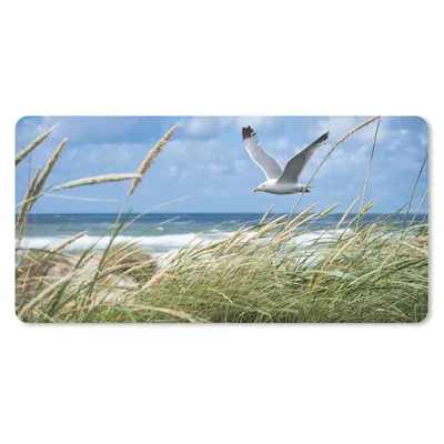 Produktbild von MuchoWow® Schreibtischunterlage Strand - Schilf - Vogel 80x40 cm - XXL Mauspad - Gaming Mauspad