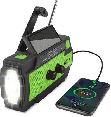 Immagine prodotto di Radio solare portatile con powerbank e allarme SOS