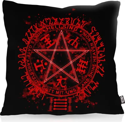 Produktbild von VOID Hellsing Pentagramm Kissenbezug Kissenhülle Polyester wasserfest Outdoor vampir anime manga japan