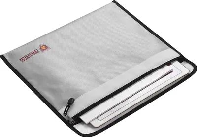 Obrázek produktu pro Ohnivzdorné pouzdro na dokumenty Silikonem potažené ohnivzdorné pouzdro na složky s penězi Organizér Bezpečné úložiště pro kancelář Domácí bankovní karty Cestovní pasy Cennosti Jewlry Cash