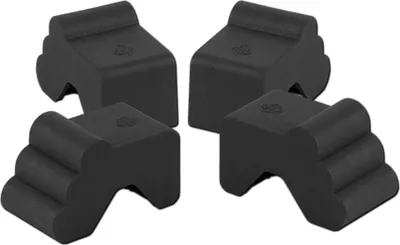 Produktbild von BigDean 4x Blumentopf Füßchen Terracotta Braun Pflanzkübel Untersetzer extra stabile Kunststoff Füße  : 4 Stück : Anthrazit