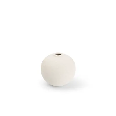 Obrázek produktu pro Váza Váza na květiny Domácí dekorační kampaň Dekorativní nádoba Dekorativní váza Stolní váza BULLET bílá 14,5x 13 cm HOMLA